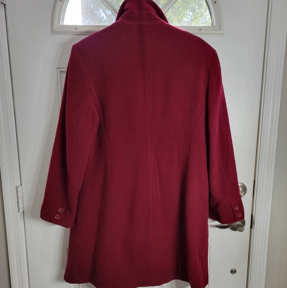 Vintage Wool & Cashmere  Blend Double  Breasted Pea Coat Size UK14 (L) - Picture 2 of 7